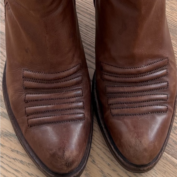 Free People Used Pura López boots over knee Cognac Cowboy Western Boho chic🌈❤️ - Picture 17 of 17